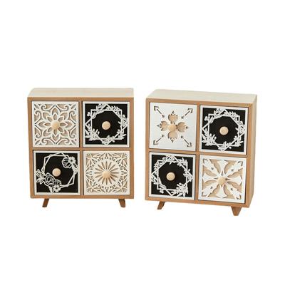 Organizador de Gaveta de Mesa de Madeira, Versátil, com 4 Gavetas, Caixa Organizadora de Armazenamento para Mesa, Armário para Cômoda, Bancada