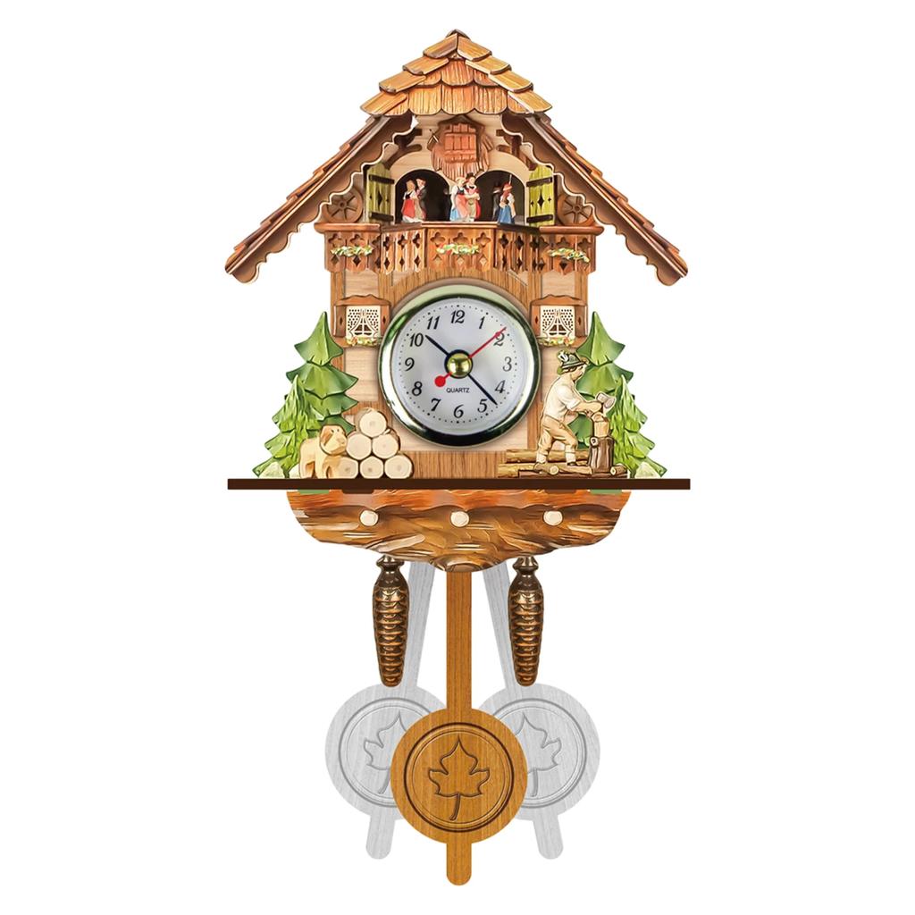 Traditional Black Forest Chalet Clock Charming Home Décor Imitation Wood Style Cuckoo Clock CM003