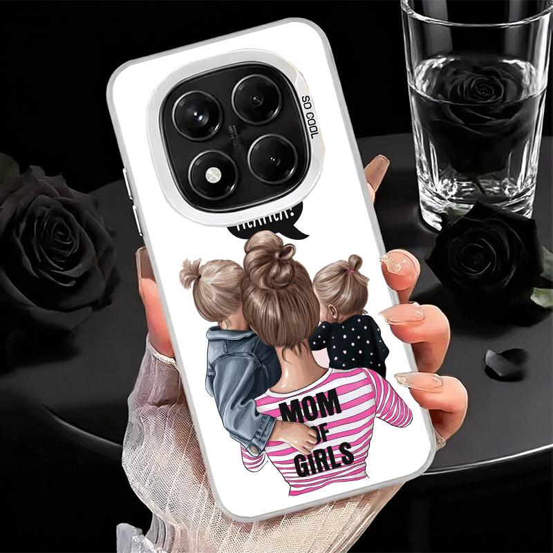 Baby Mom Girls Soft Phone Case for Samsung Galaxy S24 S25 FE S26 Edge S23 Ultra S22 Plus S21 + Shockproof Cover Back Shell