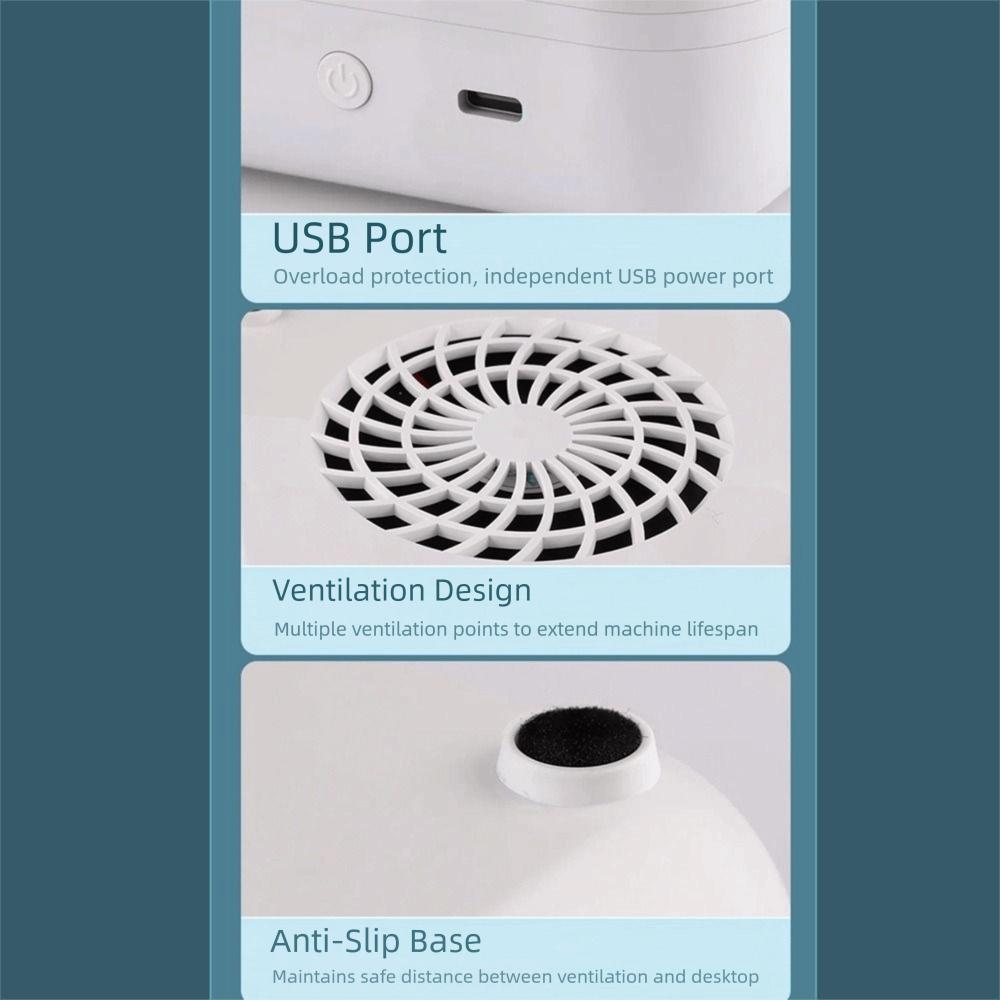Strong Suction Nail Dust Collector USB Honeycomb Nail Vacuum Cleaner  Nail Polish Remover