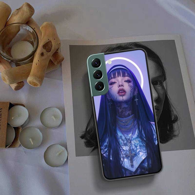 

Dark Nun Phone Case For Samsung Galaxy S22 S25 Ultra S21 S10 Plus S26 Edge S20 S23 S24 FE Cover Silicone Soft TPU Clear Shel Samsung S26 Plus 5G