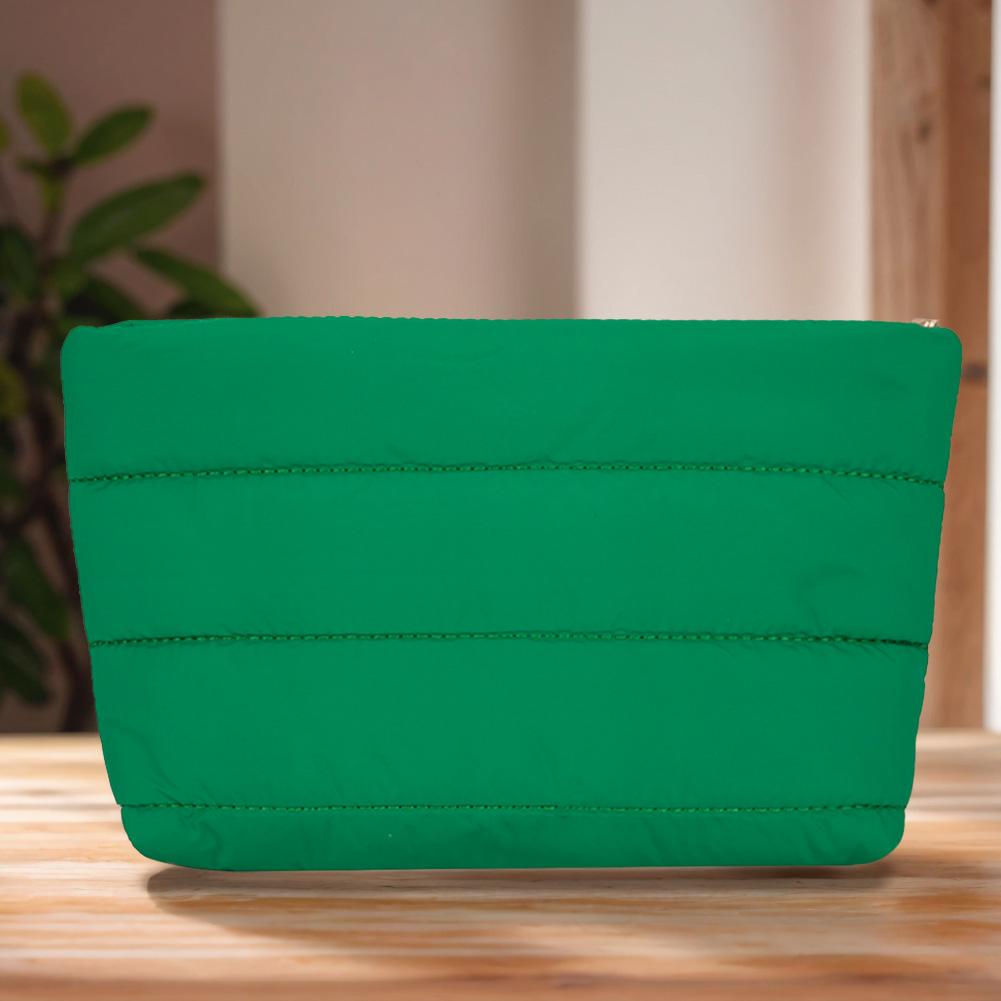 Fashion Cosmetic Bag for Women Girls Cute Puffer Makeup Clutch Solid Toiletry Organizer Pouch Storage Pouches for Organization