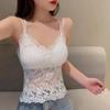 Women Lace Embroidery Bralettes Hollow-out Beauty Back Sexy Vest Lingerie Female Bra Padded Tube Tops Underwear