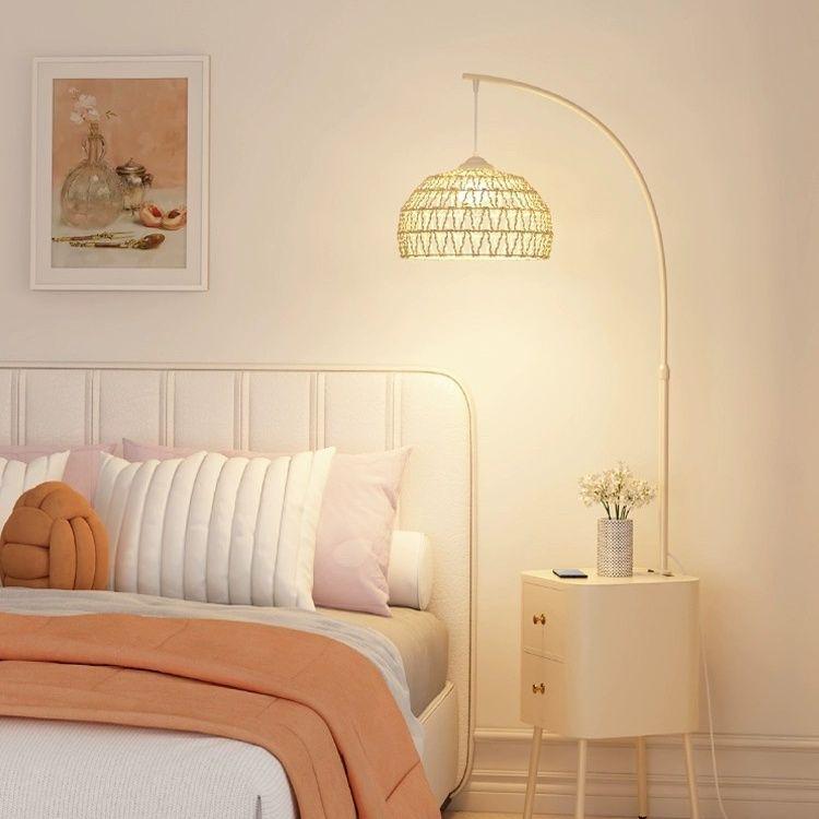 Modern Cream Floor Lamp: Versatile Style for Bedroom, Living Room, and Bedside