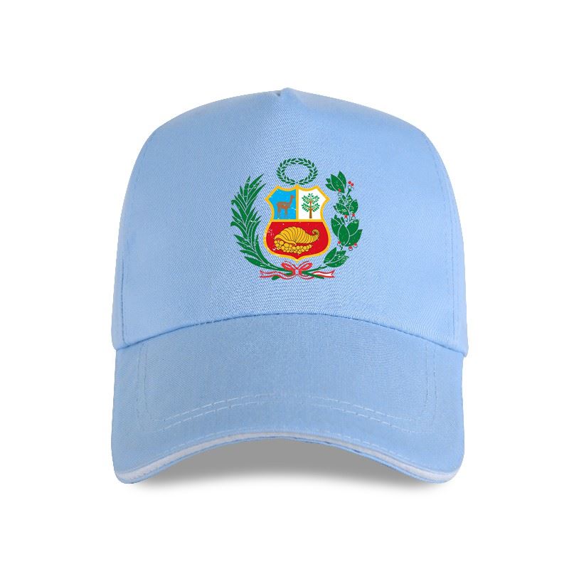 Newest Fashion Cool Unisex Print Cool Fashion Novelty Style Top Peru Baseball Cap Peruvian Coat of Arms Casual Homme