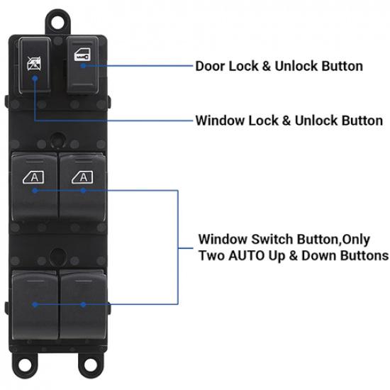 Master Window Switch Control For 03-14 Nissan Armada Maxima/Infiniti 25401-ZT10A