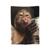Funny Monkey Cartoon Accessories Fashion Blanket Warm Cozy Fluffy  Throw Fashion Blankets for Bed es Multi-size Throws And Fashion Blankets