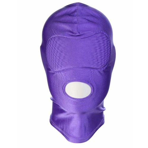 CZ-ING Full Face Mask, Stretch, 3-Hole, Blindfold, Open Mouth, Full Head Mask, Breathable, Elastic, SM, 3-Pack (Purple)