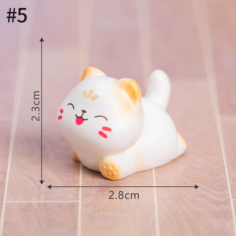 Creative Cute Little Cat Figurines Micro-landscape Moss Ornament DIY Garden Miniatures Landscape Statue Garden Bonsai Decoration