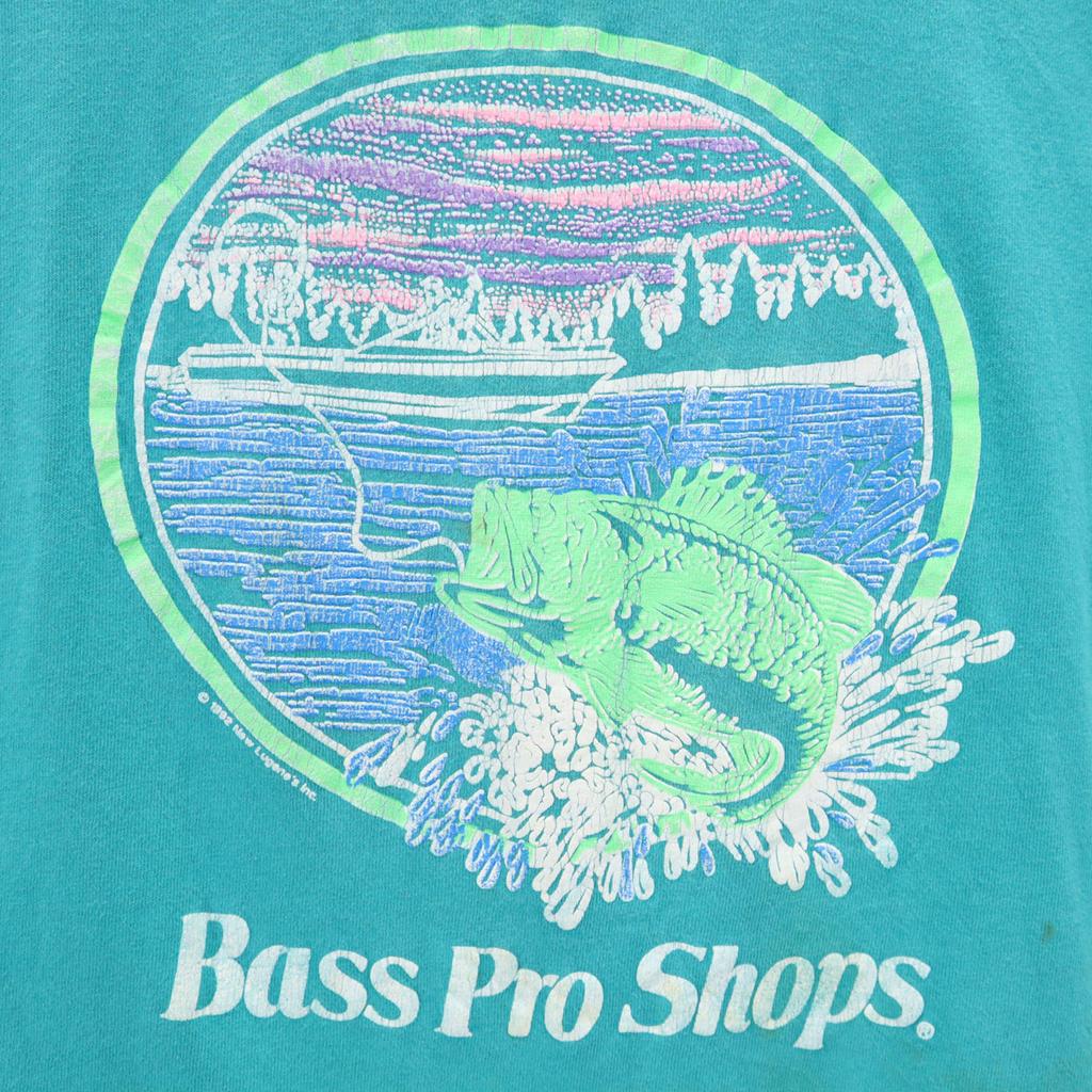FRUIT OF THE LOOM 90s Made In USA Old Bass Pro Shop Short Sleeve T-shirt Men's Used