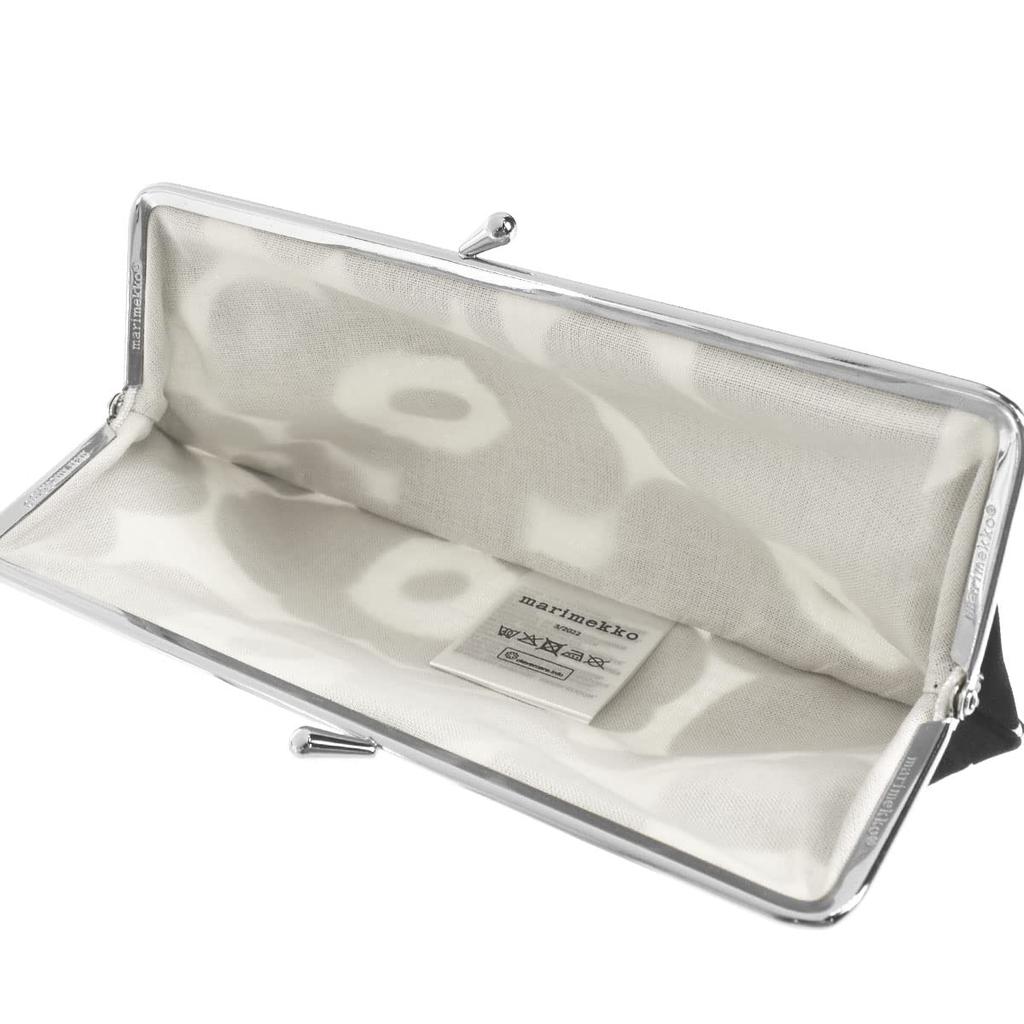 Marimekko Mini Unikko 91496 190 Women's Pouch, Black, White/Black, [Item]