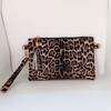 Women Clutch Leopard Print Small Bag Purse Large Capacity PU Leather Zipper Makeup Bag Travel Organizer Purse for Women