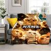 1PC Custom Name "Kitty Cats Collage" Flannel Blanket Versatile,all-season Throw Suitable for the Living Room,bedroom,camping,travel,and Gift