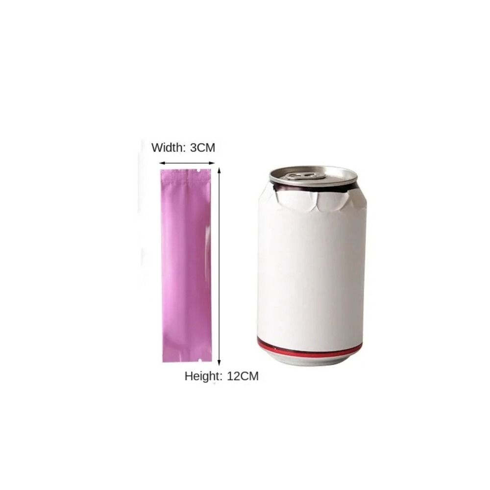 100pcs Rectangular Open Top Aluminum Foil Bag Disposable Long Strip Tea Bag Liquid Powder Subpackage Coffee Milk Cocoa