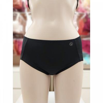 Black High Waist Simple Hem Panty Abp4394h