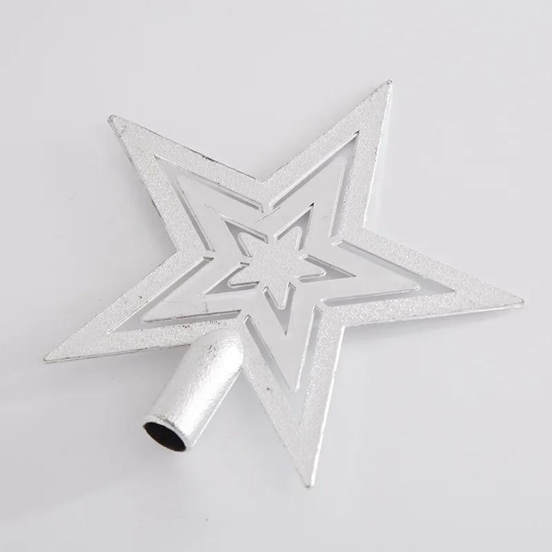 20PCS Christmas Tree Toppers Pentagram Accessories Electroplated Tree Toppers Garland Accessories Christmas Decorations