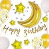 Globos de feliz cumpleaños Marche Decoración Globo Luna y estrellas Kit de decoración LUNA ESTRELLAS (Oro)