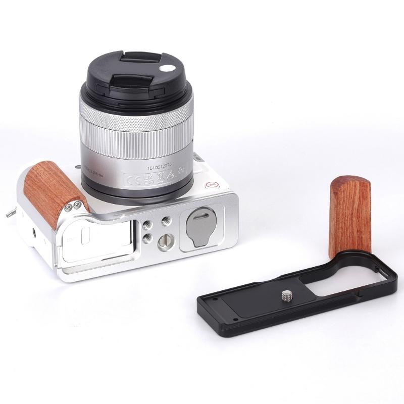 High Precise Aluminum Base Wooden Handle For R50V Cameras Hand Grip Improved Ergonomics And Durability 1/4inch Screw