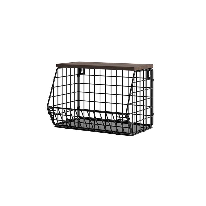 Wall-Mounted Foldable Kitchen Storage Rack with Magnetic Refrigerator Attachment