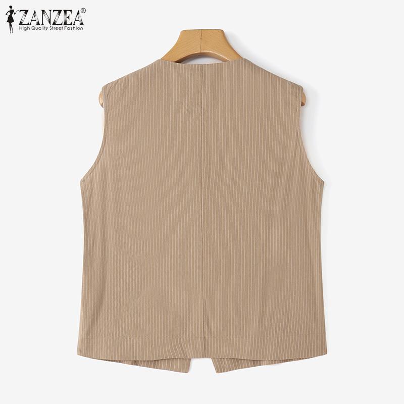 ZANZEA Women Casual V-Neck Summer Sleeveless Vest Tops
