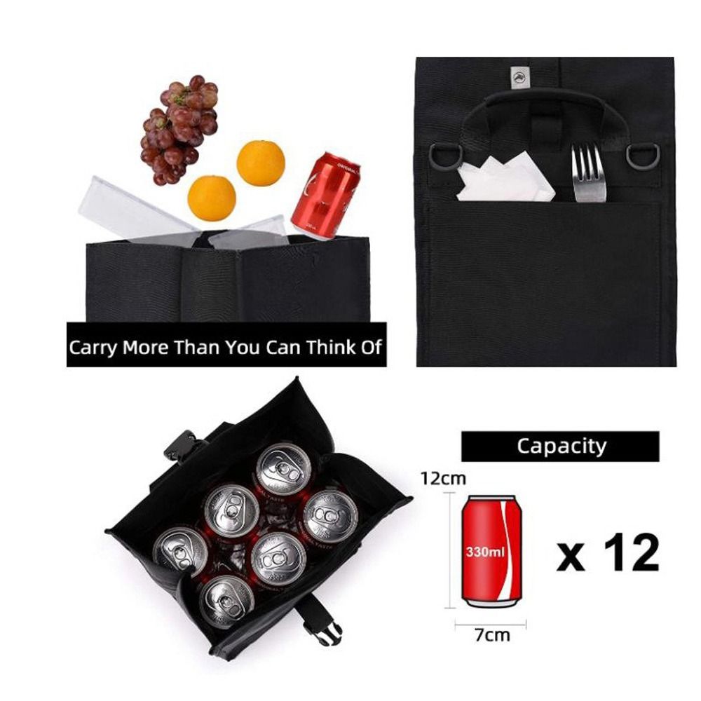 Adjustable Shoulder Strap Collapsible Cooler Lunch Bags Insulated Meal Container  Outdoor
