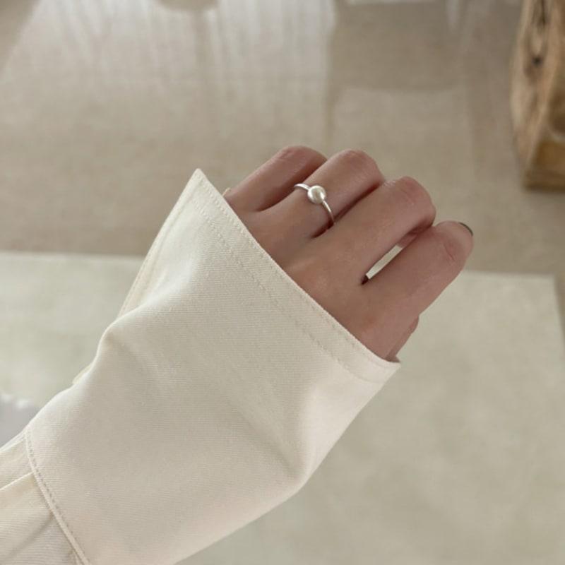 APIOH MATT BALL SILVER RING