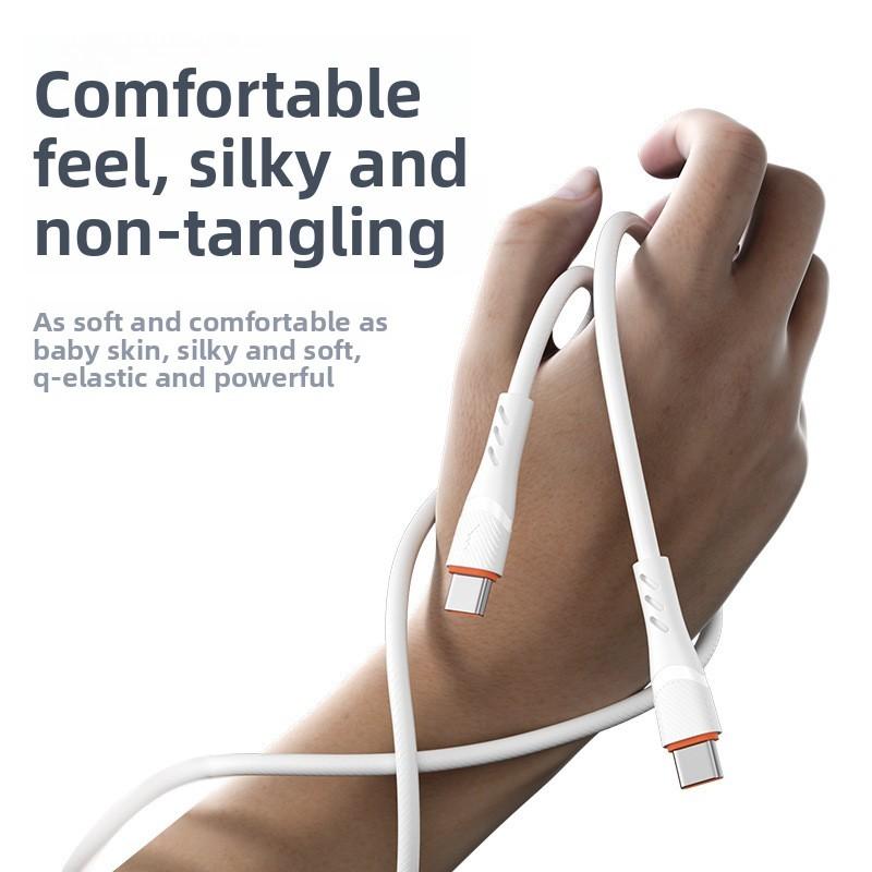 Super Fast Charging Typec Data Cable For Iphone Huawei With Liquid Silicone Material