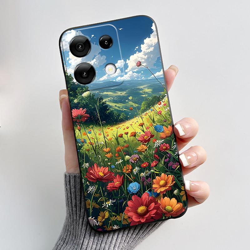 Anti-scratch Phone Case For Umidigi G9 5G Soft Silicone Black Casing Unique Design Happy Milk Tea Rabbit Pattern Candy Shell