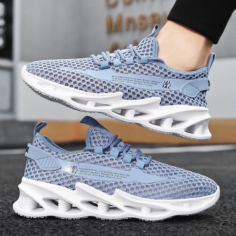 2026 New Summer Sneakers Men Mesh Breathable Running Tennis Shoes Outdoor Sports Tenis Masculino White Casual Walking Shoes