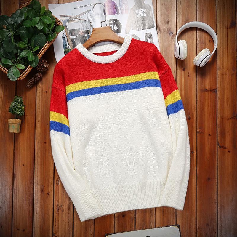 

Мужской осенний мужской вязаный свитер ленивый ветер парная одежда мохеровый свитер мужской осенний новый в полоску 5XL