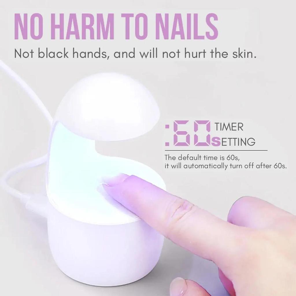 Mini Q-shaped Nail Lamp Led Custom Professional Uv Usb Infrared Sensor With-handle Gel Portable Manicure Dry Phototherapy Curing