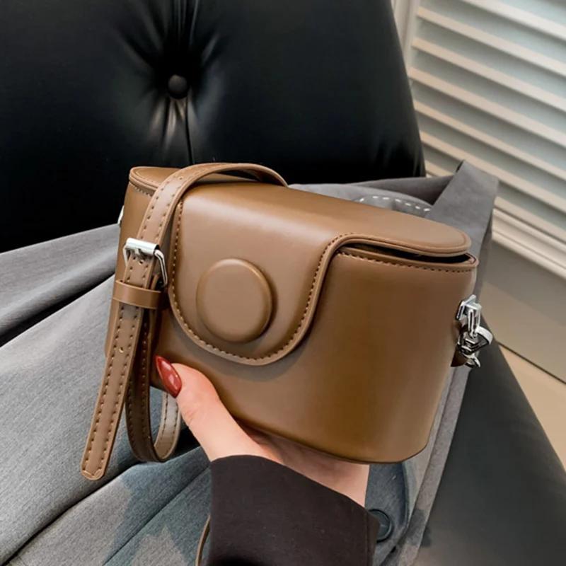 Bolsa de couro PU Crossbody para mulheres Mini bolsas de ombro Bolsas de luxo e bolsas Bolsas de mão femininas Azul e laranja