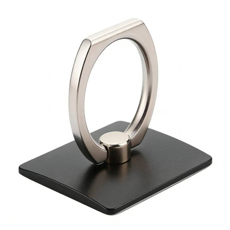 Creative Square Phone Ring Holder With Zinc Alloy Ring For Universal Smartphones