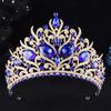 DIEZI 7 Colors Vintage Baroque Luxury Rhinestone Crystal Tiara Women Wedding Party Elegant Bridal Bride Crown Hair Accessories
