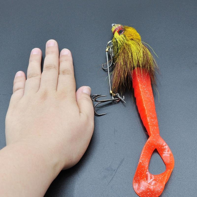 Realistic Artificial Baits with Soft Plush Texture Enhances Casting Performances for Beginner Fishermen Fishing Hair Lure