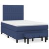 Box Spring Bed with Mattress Blue 120 x 200 cm Fabric