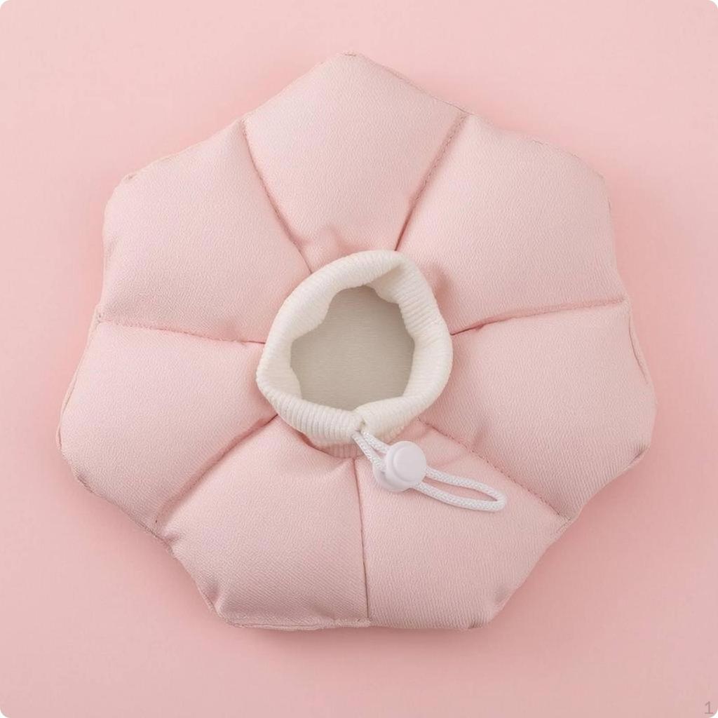 FlowerShaped Pet Adjustable Padded Textile Exterior for Small Pets S Pink
