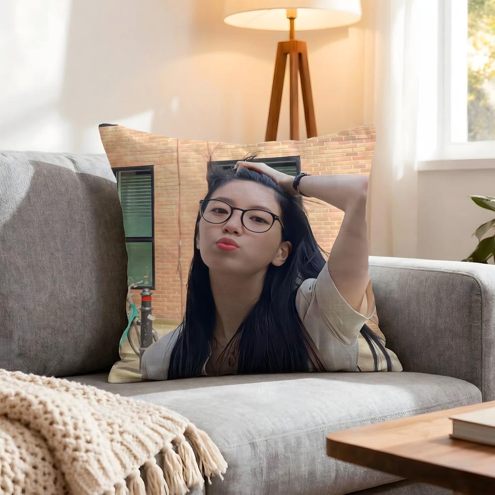 Star Bae Suzy Cushion Cover 1Pcs Decorative Covers Soft Cushion Case For Sofa Couch Decor 40X40 45X45 Pillowcases