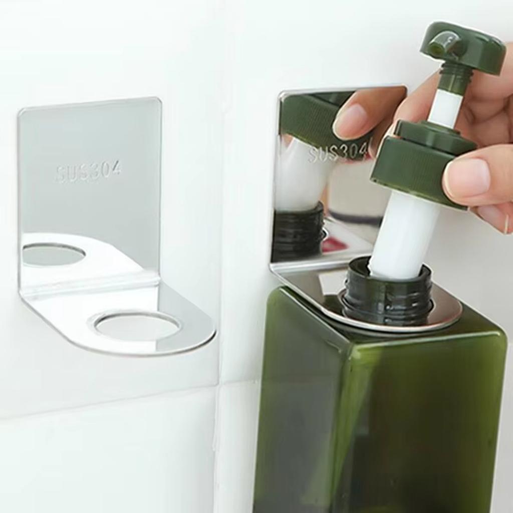 Soap Bottle Holder Or Hands Sanitiser Dispenser Storage Rack Wall Mounted Bracket Kitchen Supplies Punch-free Bathroom Supplies
