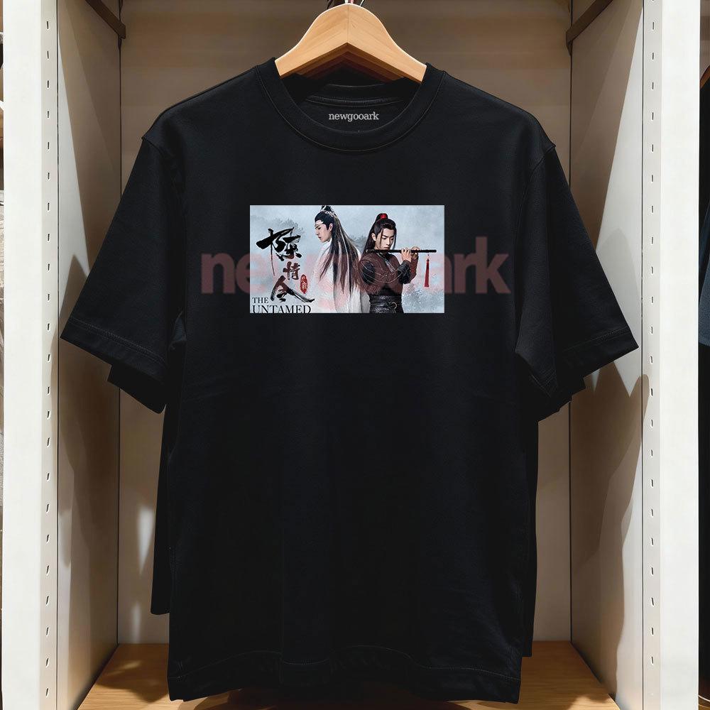 The Untamed Mo Dao Zu Shi Wei Wuxian Lan Zhan Cotton Printed T Shirt Unisex Adult Casual Streetwear Couple Tops Tee Short Sleev
