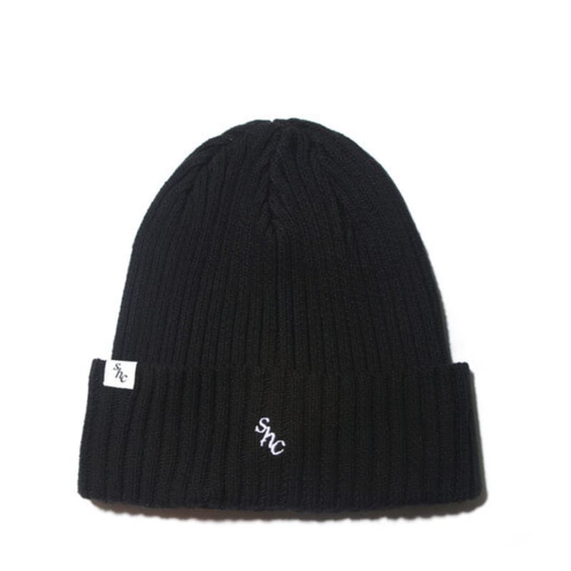 

Шапка бини BUTDEEP из хлопка с маленьким логотипом - Черная ONE