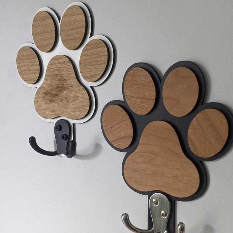 Natural Wooden Animal Paws Wall Mount Hook Smooth Surfaces Key Holder Organizer For Home Storage And Interior Designs