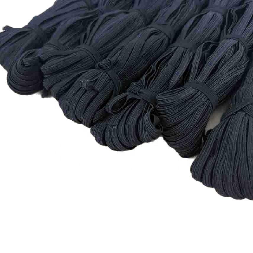 7mm Rabbi 1:3.8 High Elasticity Polyester Latex Thread Horse Riding Belt Black White Large Intestine Hair Ring 0.7 Thick Band