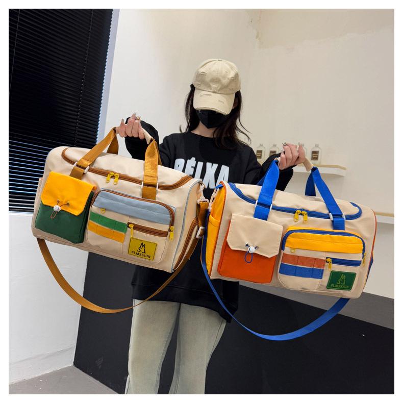 Men's and Women's Large Capacity Crossbody Handbag for Travel and Fitness with Dry/Wet Separation