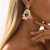 Kawaii Cute Ghost Earrings Irregular Halloween Party Jewelry Cool Ghost Pumpkin Earrings  Lady