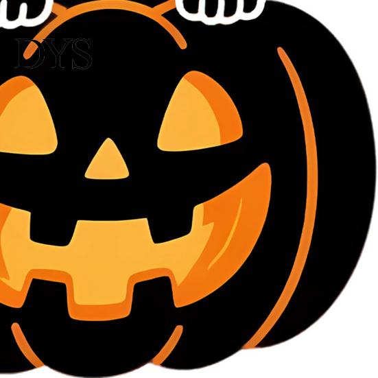 Easy to Apply Seasonal Wall Stickers Halloween Pumpkin Sticker, Black Cat on with Flying Bats Decal, Removable PVC Art for Living Room Waterproof Peel