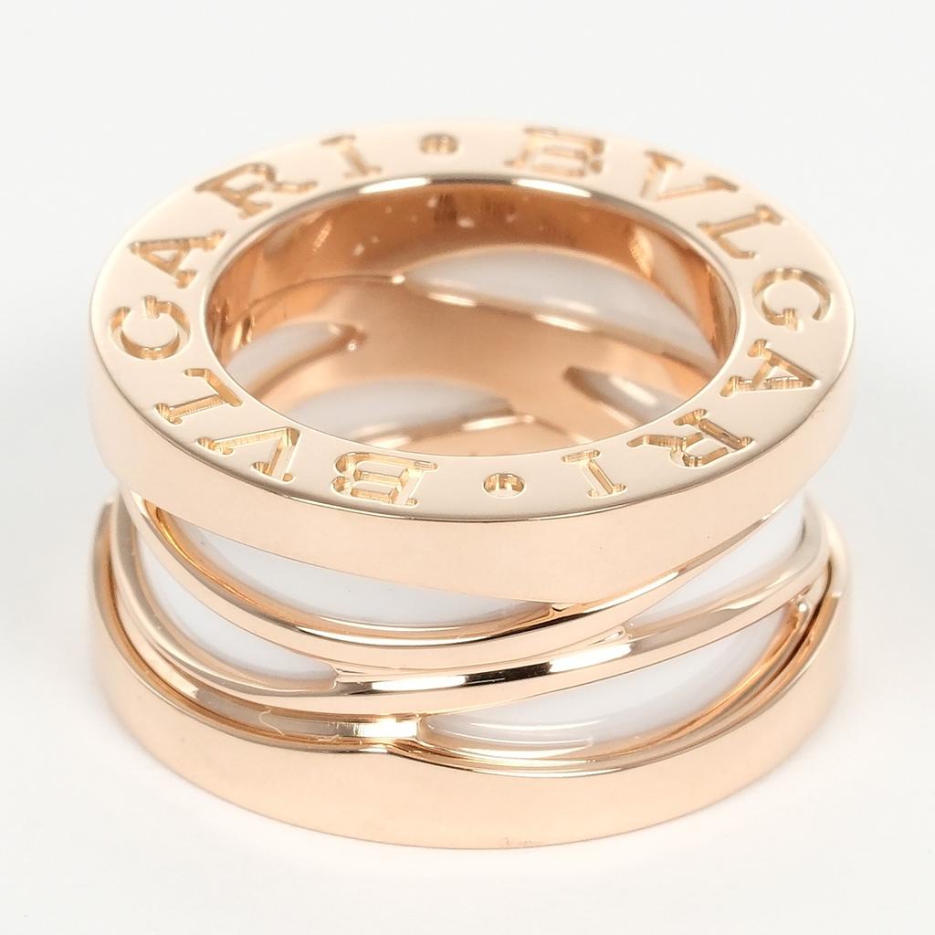 BVLGARI B.ZERO1 Design Legend Necklace Be zero one K18 Pink Gold/ceramic 13.4g Women Used