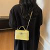 Simple texture single shoulder messenger bag autumn new trend niche fashion portable small square bag box bag