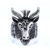 Festival Animal Series Ring Stainless Five-Pointed Star Ram Shape Men'S And Women'S Titanium Steel Retro Ring