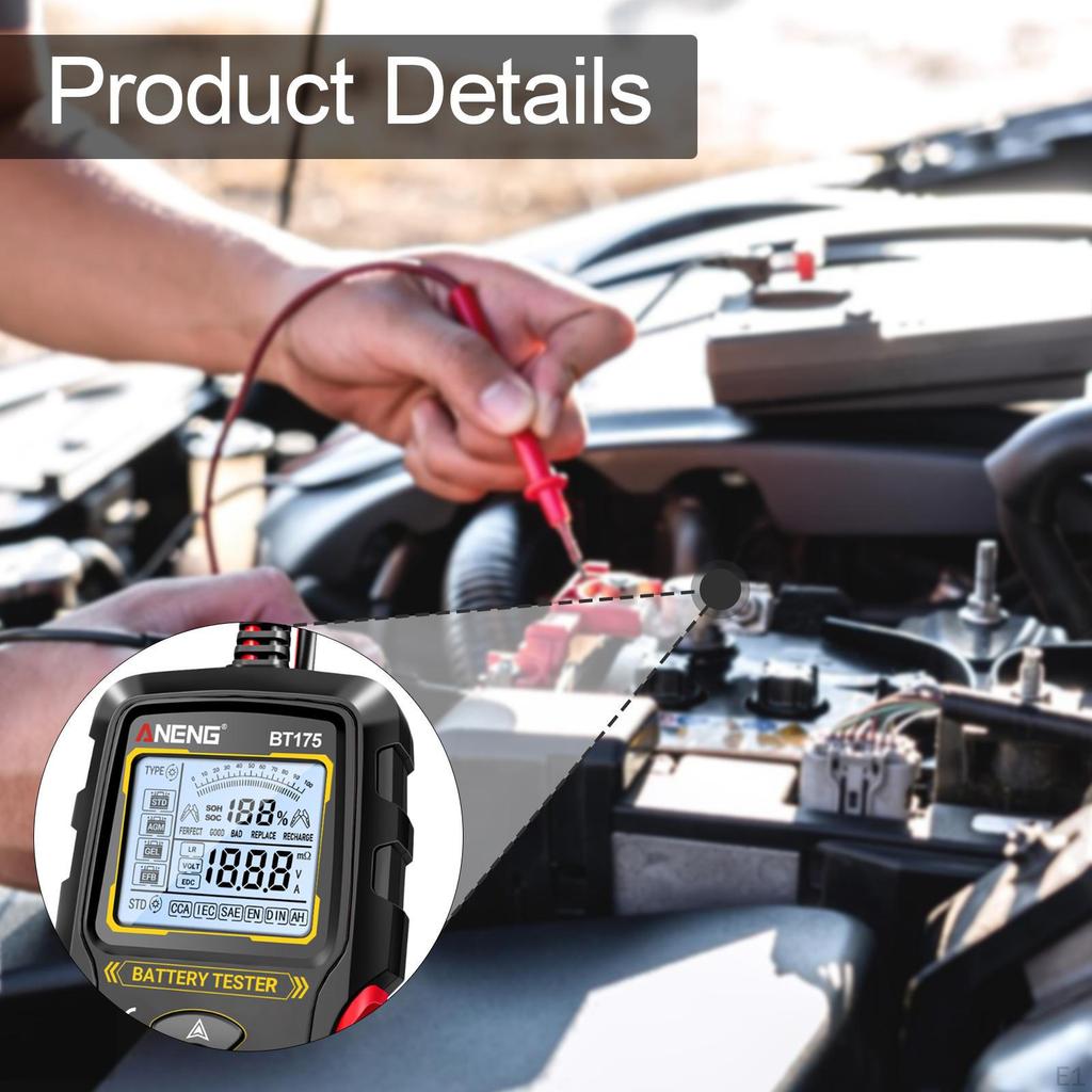 Autobatterietester, Auto, Tester-Analysator für Motorrad